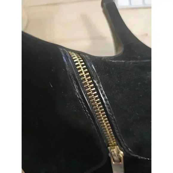 Ellen Tracy Women's Size 9.5 Black Zip Up Suede Heeled Boots - Picture 12 of 12